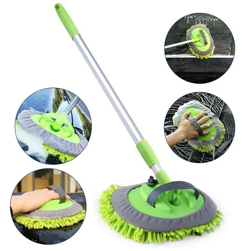 Multi-function 2 in 1 Car Wash Mop 360 Degree Spin Car Mop Head Auto Cleaning Mop Head for Cleaning Brush
